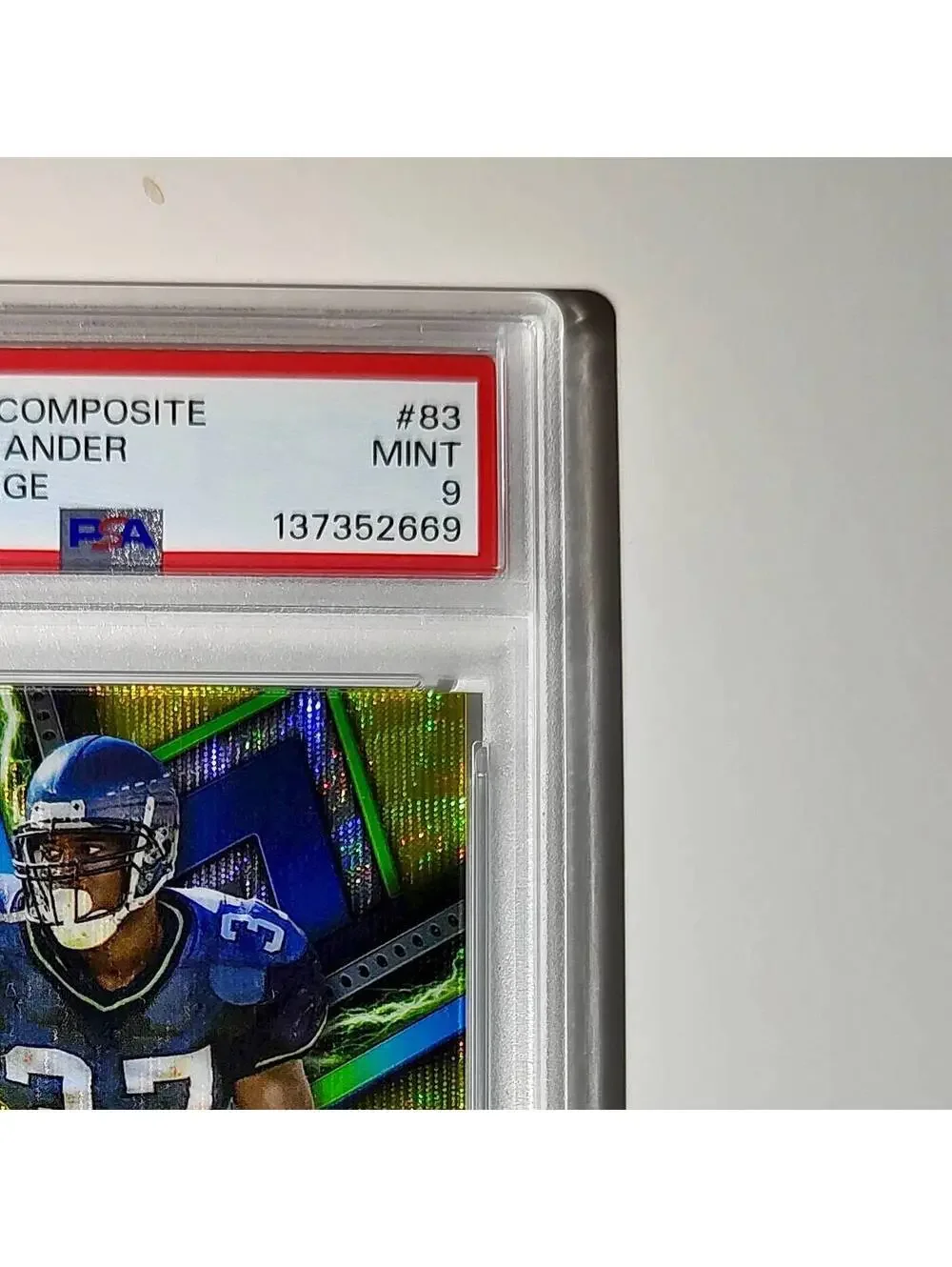 Shaun Alexander 2023 Topps Resurgence 071/200 #83 Yellow Surge PSA 9 Mint